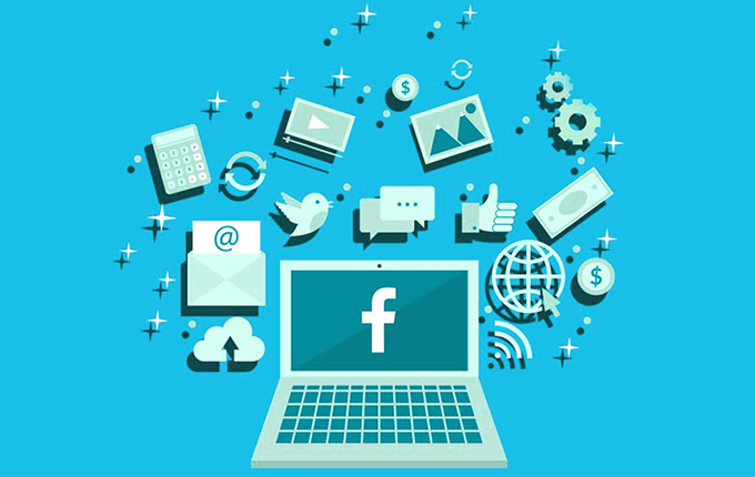 facebook marketing laptop