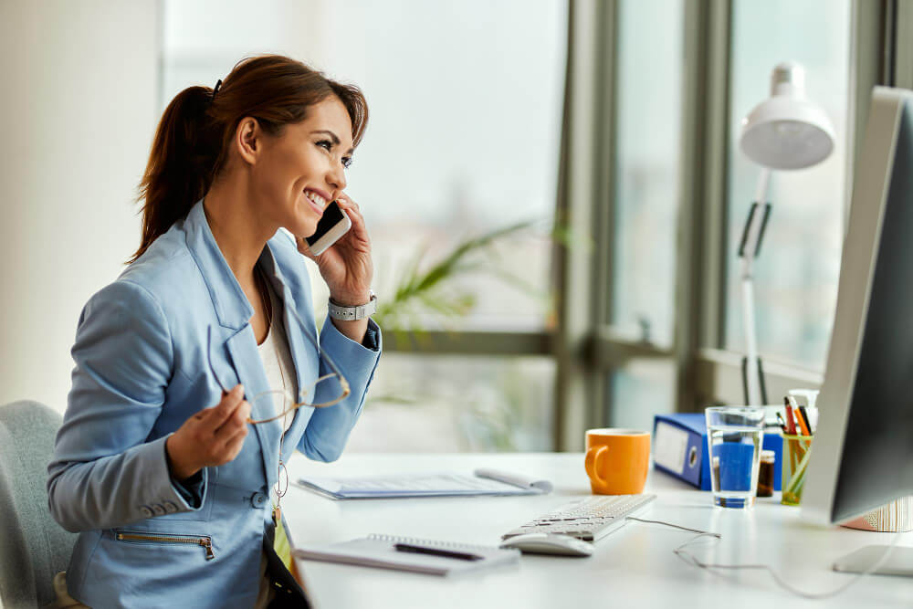 businesswoman on phone